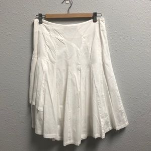 Asymmetrical pleated skirt
